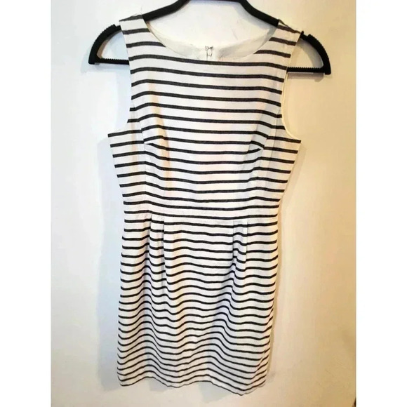 Ann Taylor Loft Striped Linen/Cotton Dress - Picture 1 of 4
